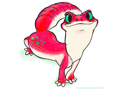 Hello, I am a Gecko! character design gecko illustration