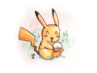 Pikachu! gonna catch them all illustration pikachu pokeball pokemon pokemon go