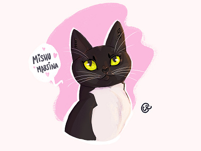 Mishu animal cat cute doodle drawing illustration love