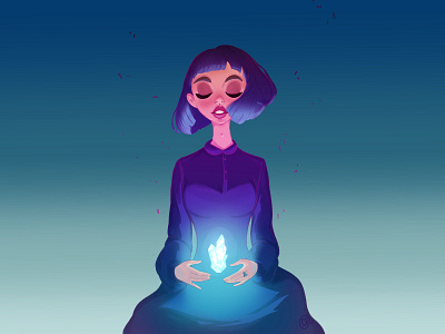 Magic ladies, "water" character character design crystal digital art drawing fantasy illustration magic water