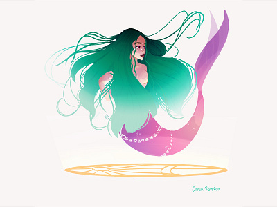 Witch Mermaid carla romero challenge girl illustration instagram magic mermaid mermay witch
