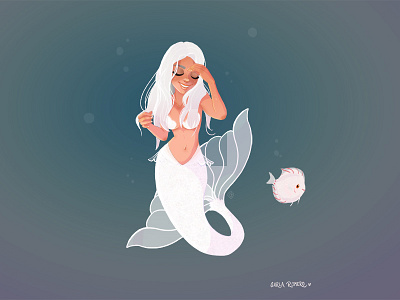 Ibiza mermaid carla romero challenge elegant fish ibiza illustration instagram mermaid mermay white
