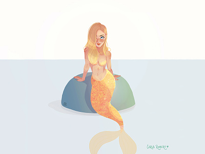 Day 20 Mermay challenge character design girl golden illustration may mermaid mermay