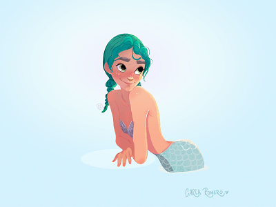 Braided Mermaid braid challenge character design cute girl illustration may mermaid mermay