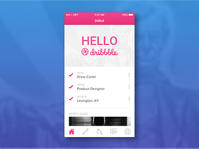 Hello Dribbble! :) debut design dribbbledebut ky productdesign ui userexperiencedesign ux uxui