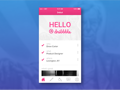 Hello Dribbble!    :)