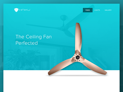 Landing Page Concept b2c ceilingfan desktop ecobee fan nest smarthome webdesign