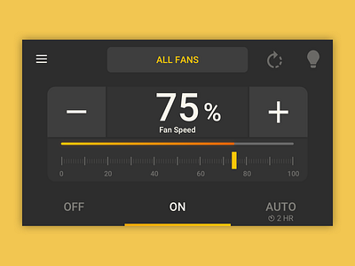 Industrial Fan Controller art direction black and yellow design fans industrial iot product design ui ux
