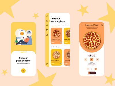 Pizza Delivery Mobile App app branding design ui