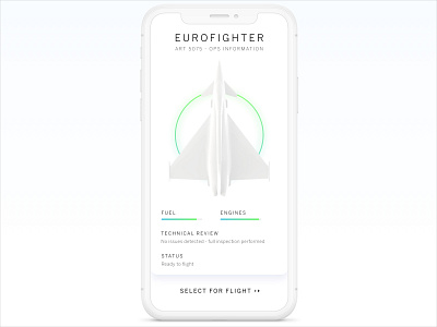 Aircraft monitoring app exploration aircraft airplane app dashboard eurofighter health ios minimal mobile monitor monitoring status ui