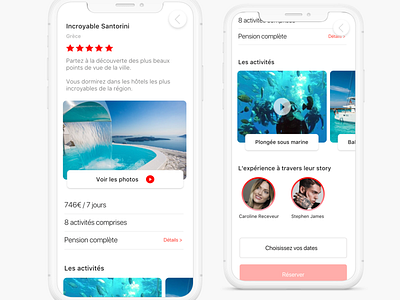 Travel Agency : Discover App Exploration V4 agency animate animation app design events flinto ios match minimal mobile travel ui