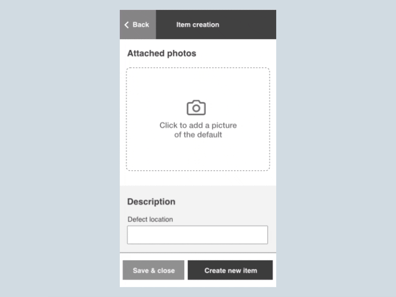 Wireframe : Adding multiple photos on mobile attachment attachments flinto form mobile multiple photos photo pictures wireframe