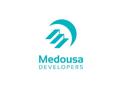 Medusa branding construction design development flat illustration leotroyanski logo vector