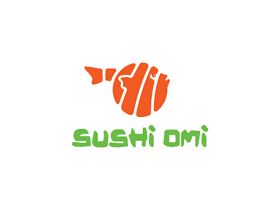 Sushi Omi branding design fish flat food illustration leotroyanski logo puffer fish sushi vector