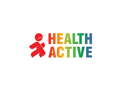 Health Active logo active branding design flat food illustration leotroyanski logo man running sport vector
