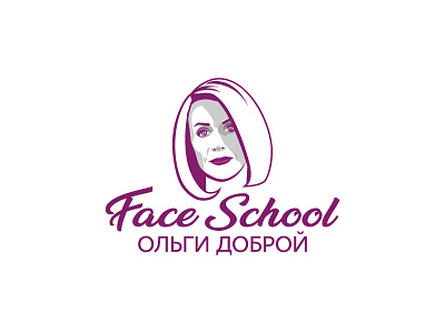 Face school design leotroyanski logo portrait vector