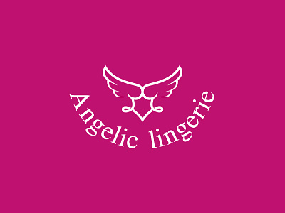 Angelic lingerie angel branding corset design girl leotroyanski lingerie logo logo design vector wings
