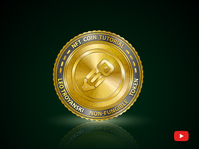 NFT coin tutorial coin design gold graphic design illustration leotroyanski logo nft nft coin token tutorial vector youtube
