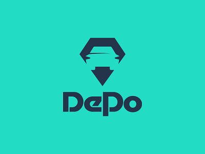 DePo branding car design flat leotroyanski logo map minimalistic modern negative space point repair shield ui vector way