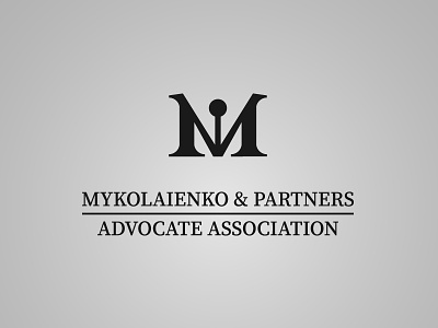 Mykolaienko & Partners advocate branding design flat law lawyer legal leotroyanski logo m logo vector