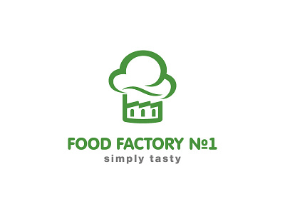 Food Factory branding cook cooking design factory flat food hat leotroyanski logo restaurant smoke vector