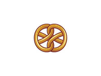 Double pretzel art bakery branding cook design food icon leotroyanski logo logo design pretzel vector