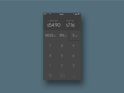 Tip Calculator 004 calculator dailyui mobile ui