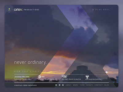 Artex Website artex case studies dynamic parallax. reel ui uiux ux video site web website