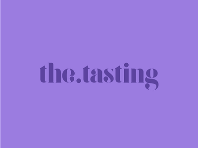 the.tasting blog brandmark dinner flavor food identity logo mark purple stencil taste tasting