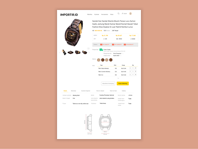 Detail Product Website E-commerce UI Design design ui ux