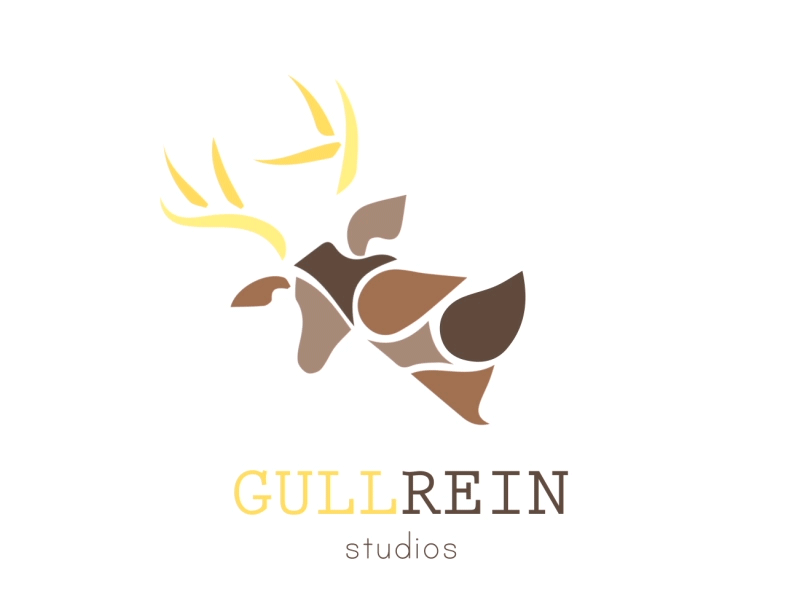 Goldrein gold graphic design illustration logo motion design reindeer studio