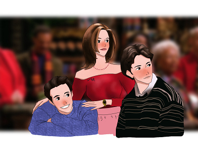 Friends The One with the Monkey design friendstvshow icon illustration