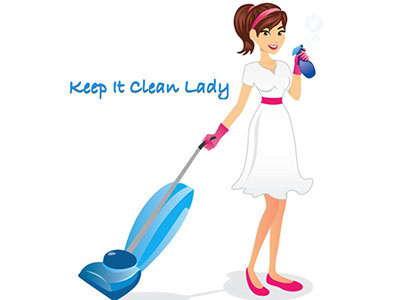 Keep It Clean Lady logo by Geek Girl Web Design cleaning company logo geek girl web design logo design web design