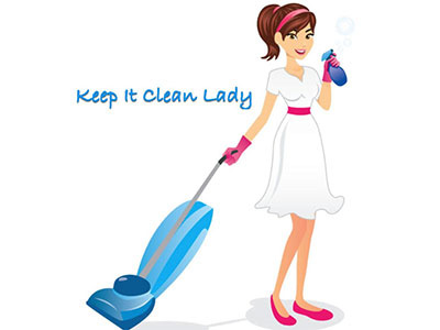 Keep It Clean Lady logo by Geek Girl Web Design