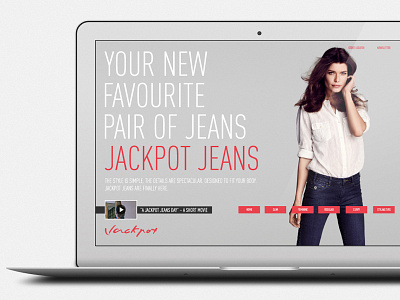 Jackpot Jeans branding web design