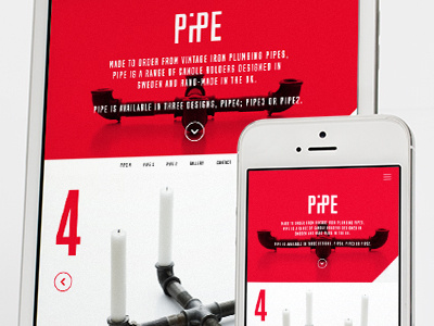 Pipe branding mobile design web design