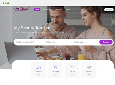 ChamRun Digital - Health Care & Beauty Tourism Website Design branding design development ui web
