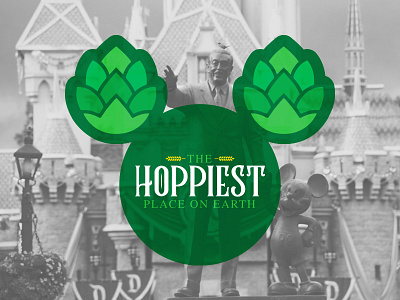 The Hoppiest Place on Earth branding disney free throw identity logo