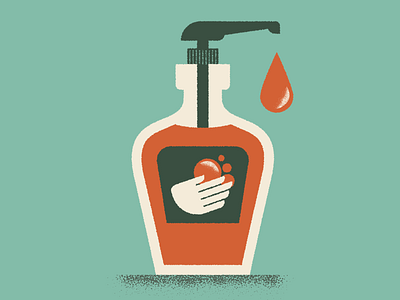 Wash Yer Hands branding clean design hand hand sanitizer icon illustration soap vector