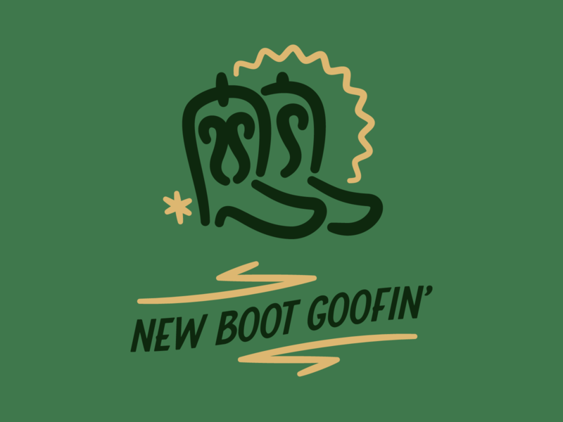 New Boot Goofin badge boot branding cowboy cowboy boots design icons logo new reno 911 texas type typography vector western yeehaw