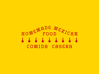 Comida Casera badge branding comida design mexican mexican food restaurant spanish tacos typography vector