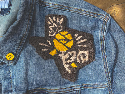Texas Rose Patch austin badge badges branding design icon patch punch needle punchneedle rose sticker texas vector western yeehaw