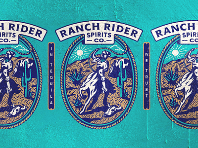 Ranch Rider Illustration austin badge cowgirl illustration lasso logo packaging ranch ranch rider rodeo sticker texas type vector western yeehaw