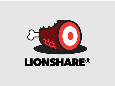 LIONshare Logo branding design logo logo design spec type