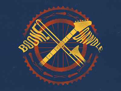 True/False Boone Dawdle 2016 - Logo biking brand branding identity illustration logo missouri music