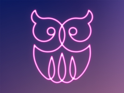 Hoot Under The Stars - Identity identity kansas city logo neon owl pink purple