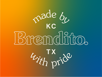 Branding Brendito 70s bage branding design kansas city logo rainbow