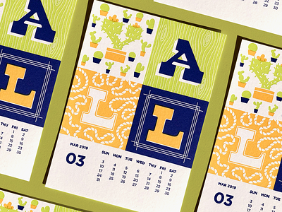 Y'all | Letterpress Calendar Design