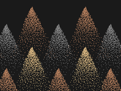 Metallic Pattern metallic mountain pattern stipple tree triangles