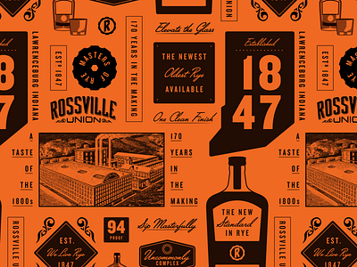 Rossville Initial Brand Explore badge branding design kansas city logo rye vector whiskey